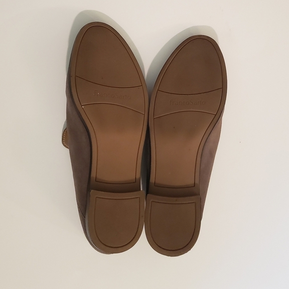 Franco Sarto Leather Suede Haylee Loafers Size 8 Light Brown Light Mocha - Picture 11 of 14
